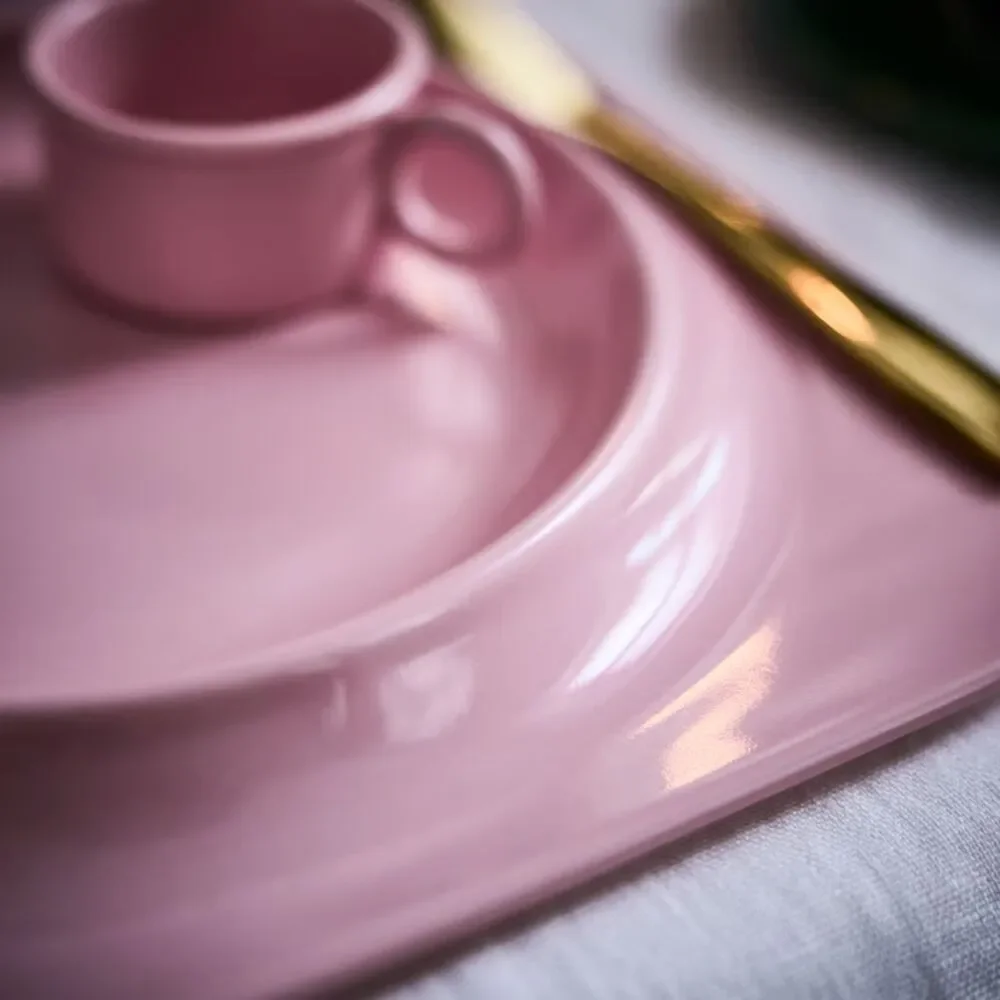 IKEA VINTERFINT Plate, Pink, 10 ½x10 ½ 